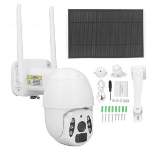 XYONG Camera de surveillance solaire 2MP, enregistrement video 1080p, vision nocturne couleur, WIFI - Neuf