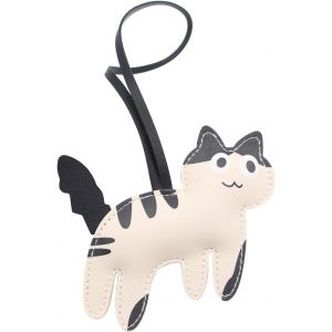 Kal-Porte-Cl&eacute;s En Cuir Avec Pendentif De Sac En Forme De Chat, Porte-Bonheur, D&eacute;coration De Chat, Cadeau Pour Chat - Neuf