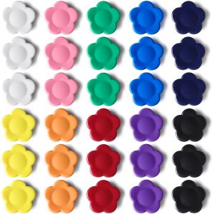 KALANKA-Aimant Frigo - 30PCS Petit Aimant Puissant Tournesol 10 Couleurs, Aimants Tableau Magn&eacute;tique D&eacute;coratifs, Mini Aimant Plat Magnet Frigo Aiment pour Tableau Blanc, R&eacute;frig&eacute;rateur, Bureau, &Eacute;cole - Neuf