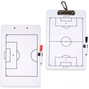 Acdsgd-Tableau Tactique De Football, Effa&ccedil;able &Agrave; Sec Double Face Planche Tactique Football Avec 2 Marqueurs Effa&ccedil;ables &Agrave; Sec Et Un Mousqueton, Tableaux De Marqueurs D'entra&icirc;neur Et D'arbitre - Neuf