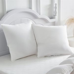 Ulteronixshop-Oreillers en Plume 60x60 Lot de 2 Oreillers en Duvet &agrave; 3 Compartiments avec 100% Duvet et Plumes (900 g, Lot de 2) - Neuf