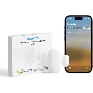 Meross D&eacute;tecteur Connect&eacute; pour Portes et Fen&ecirc;tres (sans HUB), Mini Capteur de Porte et Fen&ecirc;tre WiFi, Compatible avec Apple Home, Alexa et Google Home, D&eacute;tecteur d'Alarme Antivol, N&eacute;cessite Meross Hub - Neuf