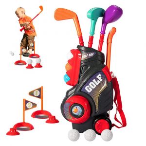 Ensemble De Golf Pour Enfants Avec Chariot, Clubs, Balles Et Trous Pour Jouer &Agrave; L'int&eacute;rieur Et &Agrave; L'ext&eacute;rieur - Neuf