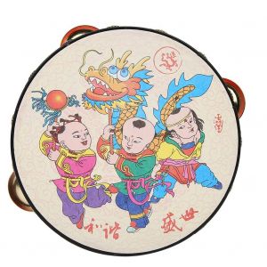 Clochette a main pour enfant, hochet, tambour, jouet classique de dessin anime pour bebe, instrument de musique educatif - Neuf