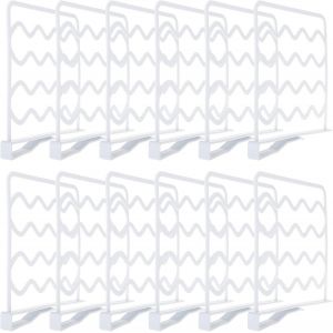 Lot De 12 Séparateurs D'étagères En Fil De Plastique Pour Placards, Pour Le Rangement Et L'organisation - Neuf