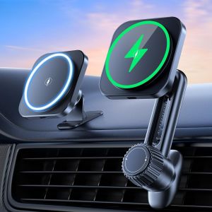 Chargeur De Voiture Magsafe 15w, Support De Téléphone Magnétique Pour Voiture Induction, Chargeur Induction Iphone Support Voiture Fil Mag Safe Pour Iphone 12/13/14/15/Pro/ /Plus/Mini Series - Neuf