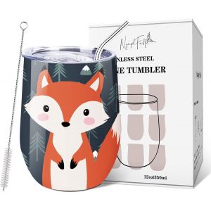 Tianyi-350ml Renard Mug Isotherme De Voyage Travel Mug Thermos Cafe Double Paroi Tasse Thermos - Neuf