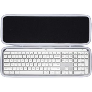 Dur Étui Housse Cas Compatible avec Logitech MX Keys S/MX Keys/MX Keys S Plus Clavier Bluetooth Silencieux sans Fil (Blanc) - Neuf