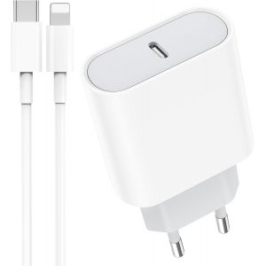 Chargeur Rapide For Iphone 14/14 Pro /14 Pro Max /14 Plus /13 12 11 Se Mini X Xs Xr, 20w 4-Pack Usb C Adaptateur Et 2m Cable Secteur Mural Type C Alimentation Prise - Neuf