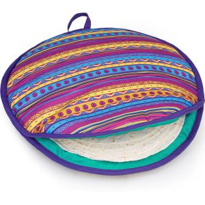 Jexnovashop-Pochette Chauffante Pour Tortillas En Tissu Micro-Ondable &iquest; Multicolore, 30,5 Cm &iquest; Pochette Chauffante Pour Garder Les Tortillas, Tacos Et Coquilles De Ma&iuml;s Doux Et Chauds - Neuf