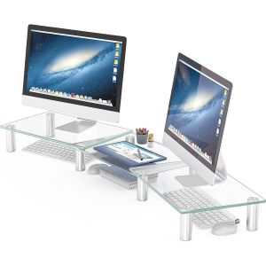 HD07T-301P Support pour moniteur PC avec support multimédia réglable en hauteur pour TV LED LCD plat,ordinateur portable/Xbox One - Neuf