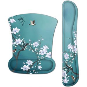 WQD-Tapis de souris ergonomique avec coussin en gel - Ensemble clavier et repose-poignet - Neuf