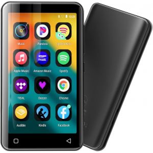 CHECARZHN--NO1-80Go Lecteur Mp3 Avec Bluetooth Et Wifi, Lecteur De Musique Mp3 Et Mp4 Ave Spotify,Spotify Kids, Tidal, Deezer, Lecteur Vidéo À Écran Tactile 4 Pouces 1080P¿Noir¿ - Neuf