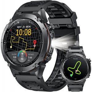 Gps Montre Connect&eacute;e Homme Smartwatch: 1.43" Amoled Montre Intelligente Avec Boussole Barom&egrave;tre Bluetooth Appel Moniteur Sommeil 3 Atm &Eacute;tanch&eacute;it&eacute; 100+ Modes Sport 720Mah Batterie Pour Ios Et Android - Neuf