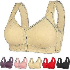 Soutien-Gorge Fermeture Sur Le Devant, Soutien-Gorge Pour Femmes, Soutiens-Gorge À Boutons-Pression Sur Le Devant Soutien-Gorge Sans Armatures Push-Up Soutien-Gorge De Sport À Haut Maintien - Neuf