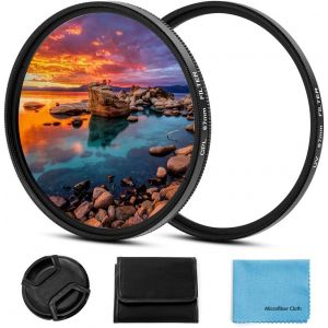 Kit de filtres universels UV CPL 43 mm Filtre circulaire polarisant avec bouchon d'objectif pour appareil photo Canon Nikon Sony Pentax Olympus Fuji 43 mm - Neuf