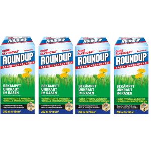 X4 Désherbants Sélectif Concentré - Herbicide Pelouse Jardin Mauvaise Herbe Gazon -Plante Trèfle Marguerite Pissenlit Plantain -Résultats Rapide - Effet Doux - 1000ml - - - - Neuf