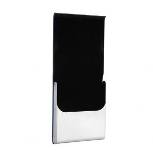 HJLIAN Boite a cigarettes ultra-fine de poche avec cadre en metal et cuir synthetique, taille standard, bleu, 10 cigarettes - Neuf