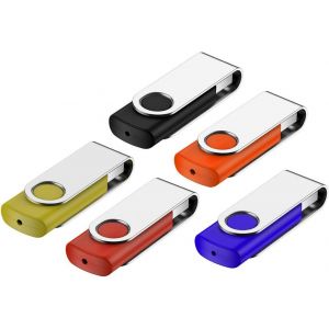 Clé USB 32Go,Lot de 5 Cle USB 32 Go,Fesaymi Clef USB 2.0 Mémoire Stick Flash Drive Rotation Disque de Stockage Externe - Neuf