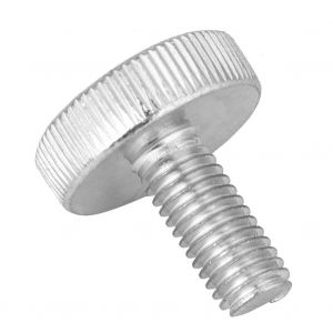 Lot de 10 vis a tete moletee plate en acier au carbone zingue M8 (M8 x 18) - Neuf