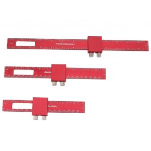 3pcs règle de mesure de travail du bois en aluminium T type clair travail du bois règle de traçage pour menuisier machiniste ingénieur - Neuf