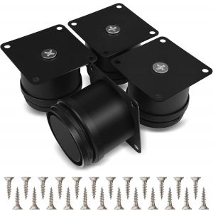 Jeu de 4 pieds de Meuble, 50 mm Réglables en Acier Inox pied de Table, Meubles de salle de Bains de la Jambe d'armoires de Cuisine de la Jambe, Hauteur Réglable de 0-15 mm livrées avec Vis - Neuf