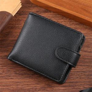Iskybob Portefeuille Pour Hommes Plusieurs Fentes Pour Cartes Id/Porte-Carte De Cr&eacute;dit Mode Vintage Affaires Porte-Monnaie Snap Cuir Hommes Portefeuilles..Black - Neuf