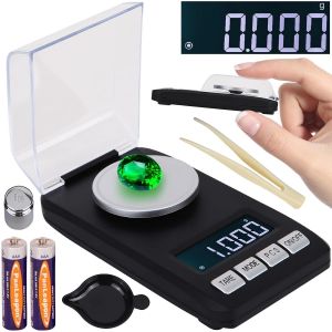 Balance De Pr&eacute;cision 20 G/0,001g, Balance De Poche, Pour L'or, Les Bijoux, Les Pi&egrave;ces De Monnaie, Les M&eacute;dicaments, Les &Eacute;pices, Mini Balance &Agrave; Bijoux, Milligramme, Affichage &Agrave; Lcd, Noir - Neuf