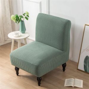 Eryi-Extensible Jacquard Housses De Chaise Sans Accoudoirs, Housse De Fauteuil Pour Accent Sans Bras De Grande Taille Protege De Meubles Amovible Lavable Pour Salon Chambre Hôtel (Olive Verte) - Neuf