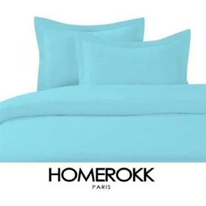 Housse De Couette - Bleu Ciel - 140x200cm - 100% Coton - 57 Fils/Cm - 1 Taie 65x65 - Neuf