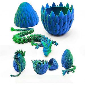 Dragon imprim&eacute; en 3D,?ufs de Dragon avec Dragon &agrave; l'int&eacute;rieur,jouet d'oeuf de Dragon,12' Cristal 3D enti&egrave;rement articul&eacute; Dragon pour le cadeau de jour des enfants et cadeau d'anniversaire - Neuf