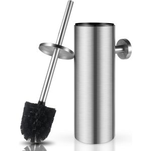 Chenquansarl-S À Toilettes¿ Wc Inox¿Toilette Wc Avec Couvercle Anti-Éclaboussures Fermé¿Tête De Remplaçable Mesures 8 X 8 X 39 Cm(Argent) - Neuf