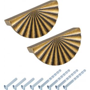 lbgwp60-LotDe 2 Poignées De Tiroir Modernes En Alliage De Zinc Pour Placard De Cuisine, Commode, Armoire, Quincaillerie En Laiton - Neuf