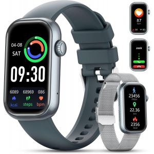 Montre Connect&eacute;e Homme Femme, 1,75'' Hd Smartwatch Avec Appels Bluetooth, Multitude De Modes Sportifs,Montre Sport Avec Surveiller Cardio, Podometre Et Sommeil Pour Android Ios,Bleu - Neuf