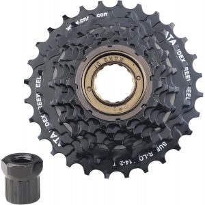 Roue Libre De Vélo Ata Speed,6/7/8 Vitesse 14-28t/13-28t Vis De Roue Libre De Vélo Sur Moyeu Libre Fileté De Type À Roues Libres Multiples,Noir/Marron - Neuf