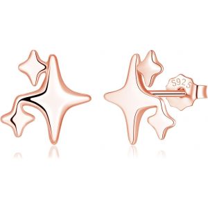Kal-Boucles D'oreilles En Argent Sterling 925 Pour Femme - Hypoallerg&eacute;niques - En Argent 925 - Pour Cartilage - Dormir - Petites &Eacute;toiles - Pour Fille - Neuf