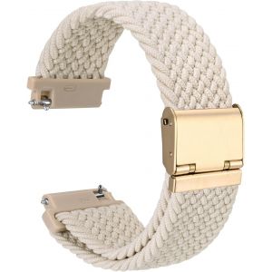 Tress&eacute; Bracelet Montre En Nylon Pour Homme Et Femme, Boucle R&eacute;glable, D&eacute;gagement Rapide, Sangles Sport Tiss&eacute;es, 18mm 19mm 20mm 21mm 22mm - Neuf