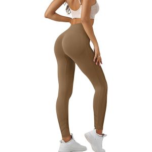 Legging De Sport Femme Push Up Leggings Taille Haute Scrunch Butt Lift Yoga Pantalon Sport Compression Collants Opaque Slim Fit - Neuf