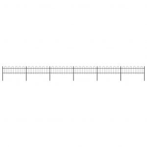 Prolenta Premium - Cl&ocirc;ture De Jardin Avec Arceau En Acier 1070 X 60 Cm Noir - Neuf