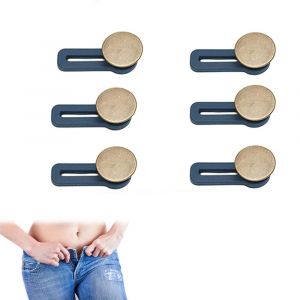 Lot de 6 rallonges de boutons de jeans pour ajustement de la taille, extensions m&eacute;talliques - Neuf