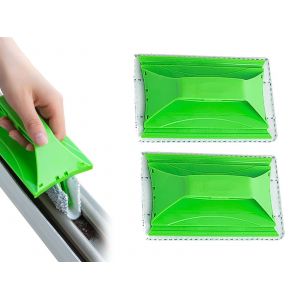 Lot de 2 brosses de nettoyage pliables pour rainures de fen&ecirc;tres avec pelle &agrave; poussi&egrave;re - Neuf