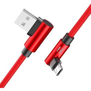 JGD-C&acirc;ble de chargement micro USB en nylon pour t&eacute;l&eacute;phone portable, smartphone, tablette Rouge 2 m - Neuf