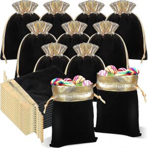 30 Pièces Sacs En Velours Avec Cordons Pochettes À Bijoux Sacs À Cordon Sacs À Bijoux Velours Présent Sac Party Favor Sac De Rangement Trousse De Maquillage pour Bijoutier - Neuf