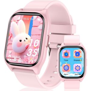 Montre Connectée Enfant - Smartwatch Pour Garçons Et Filles Avec 19 Modes D'entraînement, Suivi Du Sommeil, Compteur De Calories, 14+ Jeux Éducatifs - Idée Cadeau Pour Enfants 4 Ans Et Plus (Pink) - Neuf