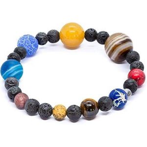 Solar System Bracelet With Jewelry Box And Meaning Card.Solar System Galaxy Bracelet - Neuf