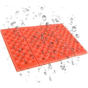 Coussin De Si&egrave;ge D'ext&eacute;rieur Patchwork Noir Et Bleu - Coussin De Si&egrave;ge Portable Et Pliable Pour Le Camping, La Randonn&eacute;e, Les Pique-Niques Et Les Voyages En Plein Air - Neuf