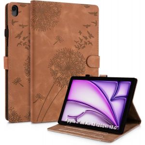 Eryi-Coque Pour Ipad Air 13 2024 13 Pouces/Ipad Pro 12.9 Pouces Pissenlit Housse En Tablette Cuir Pu Protection Pour Ipad Air 13 2024 13 Pouces/Ipad Pro 12.9 Pouces Brun - Neuf