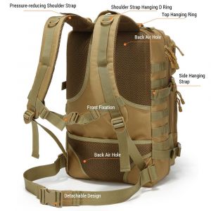 Sac à dos de Camping multifonctionnel 45L, tissu Oxford, grande capacité, sac à dos de randonnée en plein air - Neuf