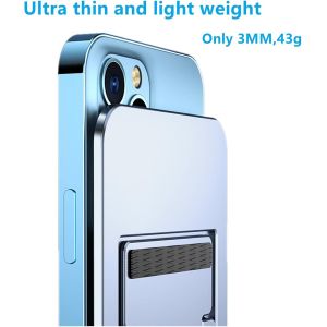 Cmjaagur-Support De T&eacute;l&eacute;phone Portable Ultra Fin Et Pliable, R&eacute;glable Et Pliable Pour Bureau, Support De Poche De Voyage, Compatible Avec Iphone, Smartphones Et Tablettes Ipad (1 Pi&egrave;ce/Argent)[M291] - Neuf