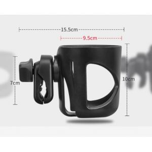 (Gris), Porte-Gobelet Pour Poussette, Support Universel Pour Vélo, Chariot Ou Déambulateur, Compatible Avec La Plupart Des Gobelets - Neuf